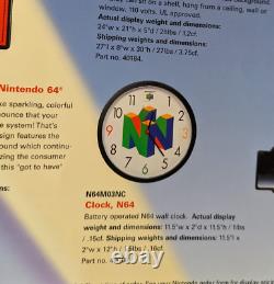 Nintendo 64 N64 1999 Clock Promo Store Display Sign NEW IN BOX N64M03NC