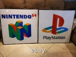 Nintendo 64 N64 Playstation Store Display Sign Retail Kiosk Signage Very RARE