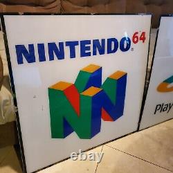 Nintendo 64 N64 Playstation Store Display Sign Retail Kiosk Signage Very RARE