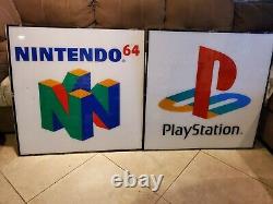 Nintendo 64 N64 Playstation Store Display Sign Retail Kiosk Signage Very RARE