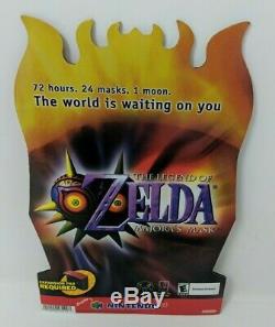 Nintendo 64 N64 Zelda Majora's Mask Store Display Sign Standee Promo VTG