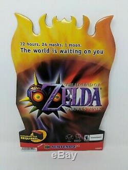 Nintendo 64 N64 Zelda Majora's Mask Store Display Sign Standee Promo VTG