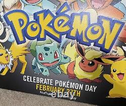 Nintendo Celebrate Pokemon Day Hot Topic Display Store Sign 24x16 RARE 2016