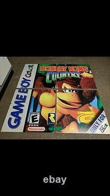 Nintendo Donkey Kong Country Store Sign PROMO Display GIANT POSTER