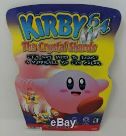 Nintendo N64 Kirby 64 Store Display Sign Standee Promo Promotional VTG