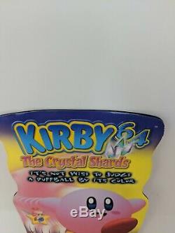 Nintendo N64 Kirby 64 Store Display Sign Standee Promo Promotional VTG