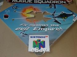 Nintendo N64 Star Wars Rogue Squadron Store Sign Display Employee Promo NEW