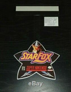 Nintendo SNES Vintage Rare Promo Star Fox Dangler Store Display Sign 1993