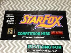 Nintendo Super Star Fox Weekend Store Competition Display Banner Sign Starfox
