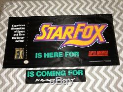 Nintendo Super Star Fox Weekend Store Competition Display Banner Sign Starfox