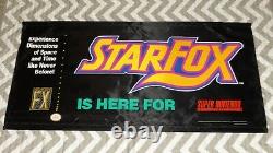 Nintendo Super StarFox Weekend Banner Star Fox SNES Store Display Sign VERY RARE