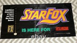 Nintendo Super StarFox Weekend Banner Star Fox SNES Store Display Sign VERY RARE