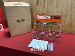 Nos Autolite Wire Leads Rack Store Display Agw2 Garage Shop