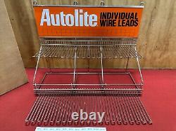 Nos Autolite Wire Leads Rack Store Display Agw2 Garage Shop