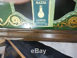 OLD Mazda light bulb display trade sign with original bulbs very rare