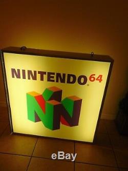 Official Original Huge Nintendo 64 Logo Light Up Store Sign Display N64 Rare