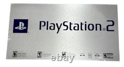 Official PlayStation 2 PS2 Aluminum Metal Store Display Sign Man Cave Rare 24in