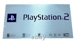 Official PlayStation 2 PS2 Aluminum Metal Store Display Sign Man Cave Rare 24in