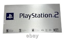 Official PlayStation 2 PS2 Aluminum Metal Store Display Sign Man Cave Rare 24in