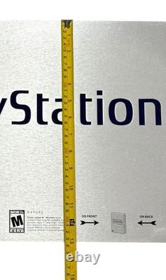 Official PlayStation 2 PS2 Aluminum Metal Store Display Sign Man Cave Rare 24in