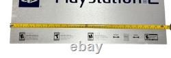 Official PlayStation 2 PS2 Aluminum Metal Store Display Sign Man Cave Rare 24in