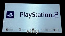 Official PlayStation 2 PS2 Aluminum Metal Store Display Sign Man Cave Rare 24in