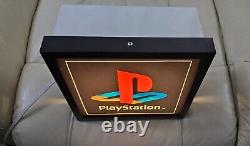 Official Sony PlayStation PS1 Logo Retail Store Display Lighted Sign 1990s Box