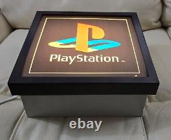 Official Sony PlayStation PS1 Logo Retail Store Display Lighted Sign 1990s Box