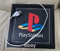 Official Sony PlayStation PS1 Logo Retail Store Display Lighted Sign 1990s Box