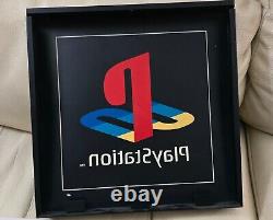 Official Sony PlayStation PS1 Logo Retail Store Display Lighted Sign 1990s Box