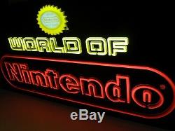 Official World of Nintendo Sign Store Display Superbrite EXCELLENT SHAPE