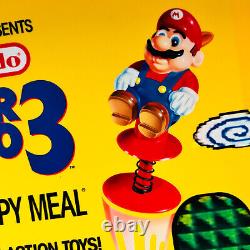Og 1990 Nintendo RARE Super Mario Bros 3 McDonald 14 Translite Advertising Sign