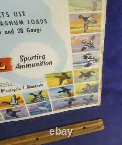 Old 1950s Federal Sporting Ammunition Store Display Poster Sign Wildfowl Ducks