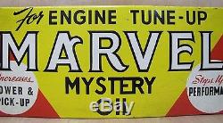 Old MARVEL MYSTERY OIL Store Display Rack Tin Advertising Sign Gas Station Parts