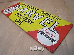 Old MARVEL MYSTERY OIL Store Display Rack Tin Advertising Sign Gas Station Parts
