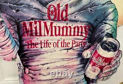 Old Milwaukee Beer Mummy Store Standee 1992 68 Tall Mil Mummy Halloween Signs