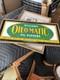 Old Oil O Matic REVERSE PAINTED GLASS Not Porcelain SIGN General Store Display