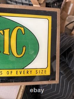 Old Oil O Matic REVERSE PAINTED GLASS Not Porcelain SIGN General Store Display