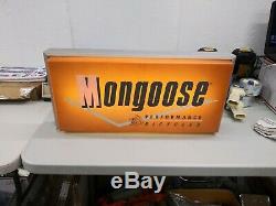 Old School Mongoose Bike Light Up Sign Bmx Shop Store Advertising Rare
