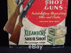 Orig. 1940's-50's REMINGTON SHOTGUNS Cardboard Easel-Back STORE DISPLAY