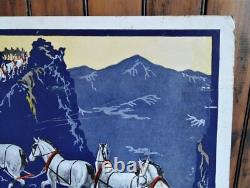 Orig. 1940's BICKMORE GALL SALVE Equine/Horse Easel-Back STORE DISPLAY SIGN