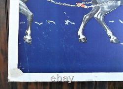Orig. 1940's BICKMORE GALL SALVE Equine/Horse Easel-Back STORE DISPLAY SIGN