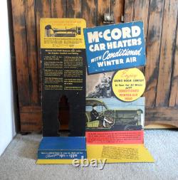 Orig. 1940's McCord Car Heaters Easel-Back Cardboard 3D STORE DISPLAY SIGN