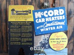 Orig. 1940's McCord Car Heaters Easel-Back Cardboard 3D STORE DISPLAY SIGN