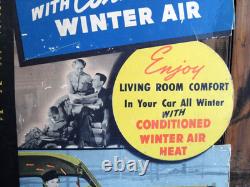 Orig. 1940's McCord Car Heaters Easel-Back Cardboard 3D STORE DISPLAY SIGN