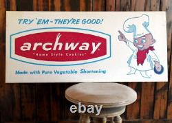 Orig. 1960's-70's ARCHWAY COOKIES 36x16 CARDBOARD SIGN From Retired Employee