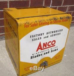 Orig c1952 ANCO Windshield Wiper & Arm Store Display Cabinet Auto Repair Shop