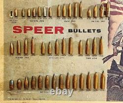 Original 1967 Speer Bullet Cartridge Display Board Minute Man ONLY 1500 MADE HTF