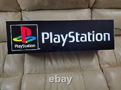 Original 1990s Playstation Store Display double sided Sign with LED retrofit RARE