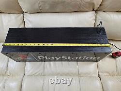 Original 1990s Playstation Store Display double sided Sign with LED retrofit RARE